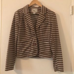 Cotton striped blazer
